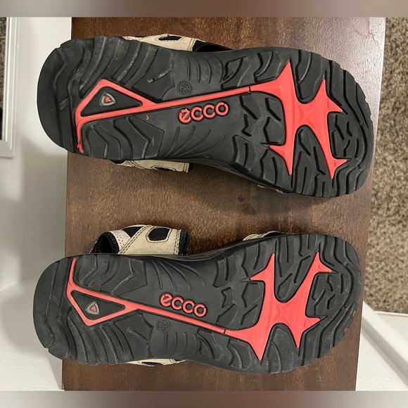 Ecco Men's Black and Tan Sandals - Picture 11 of 14
